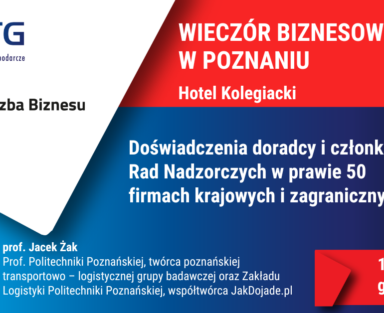Poznań: Kolacja Biznesowa, 15.05.2024, g. 19:00